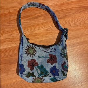 Baggu Mini Nylon Shoulder Bag: Digital Denim Birds